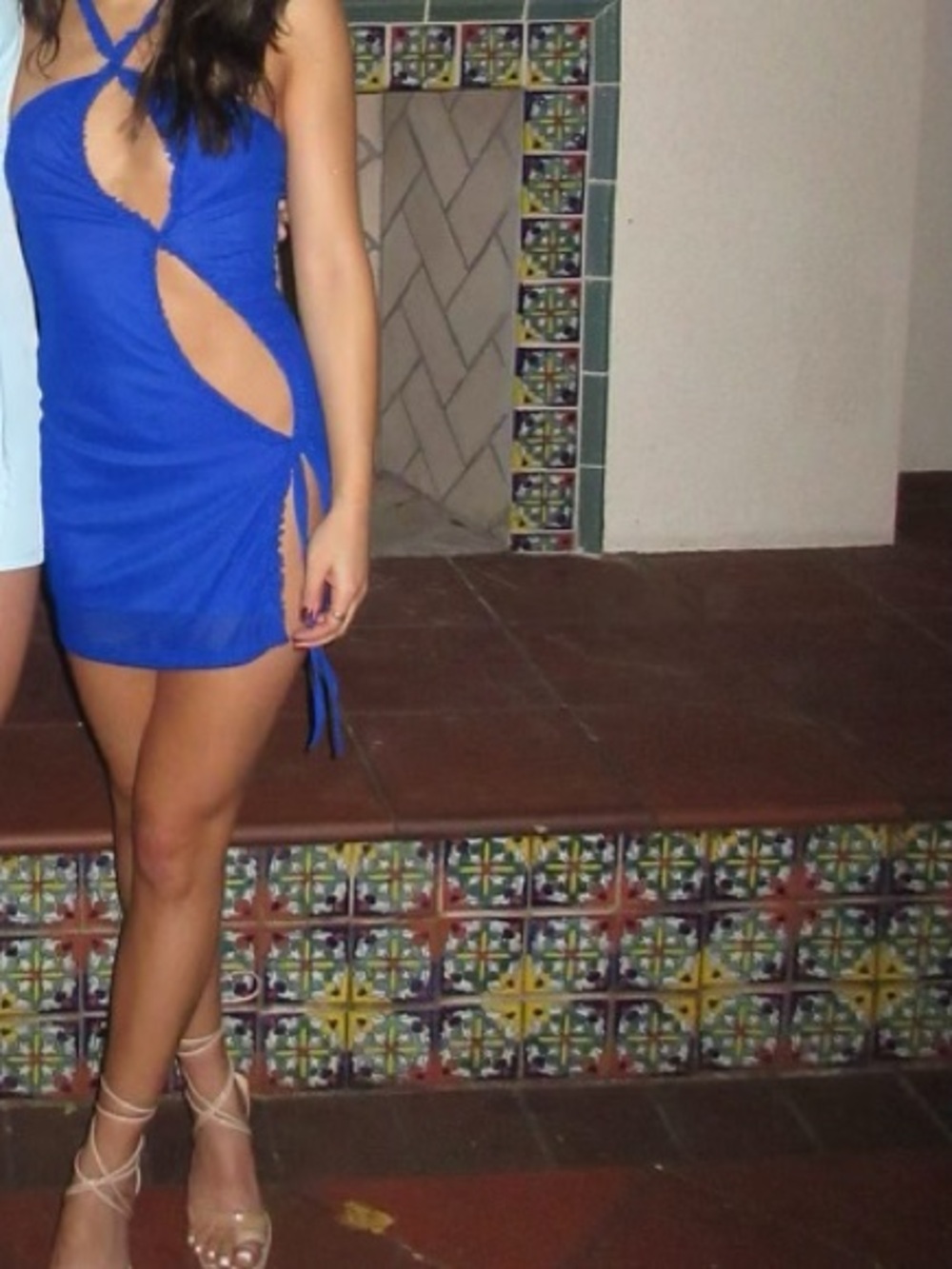 Peppermayo Royal Blue Cut Out Mini Dress Size US 0